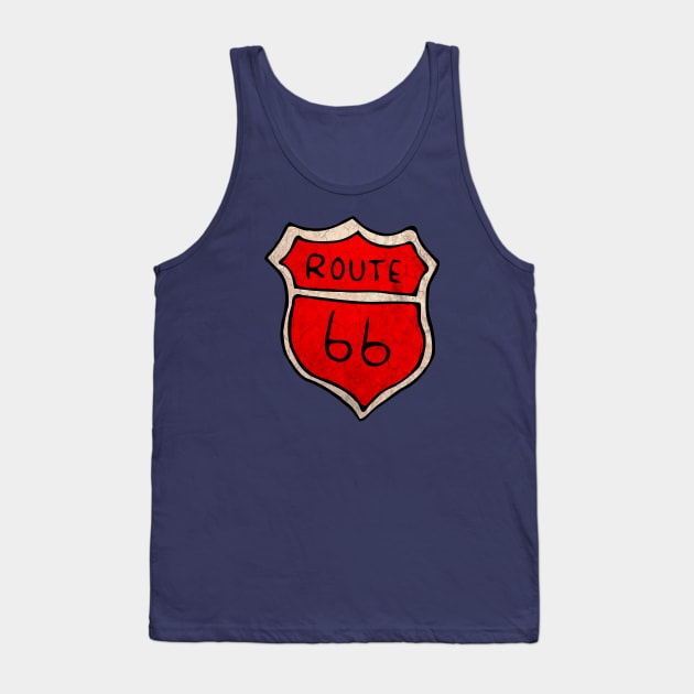 Route 66 Illustration Tank Top by RosaLinde2803
